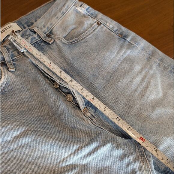AGOLDE 90's Mid-Rise Loose Fit Distressed Straight Leg Jeans, size 23 - Picture 7 of 11
